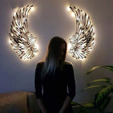 1 PAIR ANGEL WINGS METAL WALL ART WITH LED LIGHTS-🎁GIFT TO HER