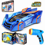 Follow by laser wall climbing car